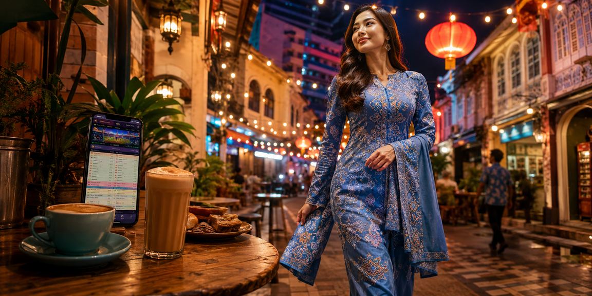Suasana bonus rebat Ipoh dengan pakaian baju kurung wanita Malaysia