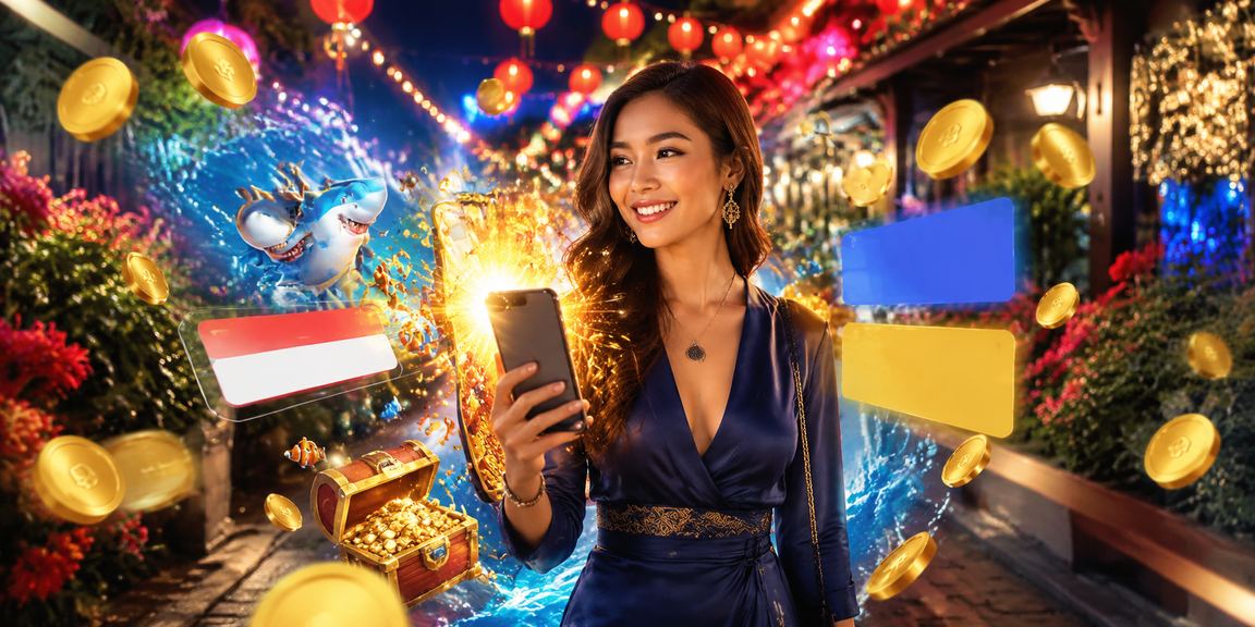 Permainan tembak ikan bergaya Malaysia dengan grafik berwarna-warni